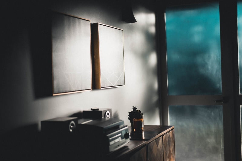 room, house, record player, vase, design, simplicity, backlit, luxury, light, wood - material, cabinet, speakers, home showcase interior, nature, indoors