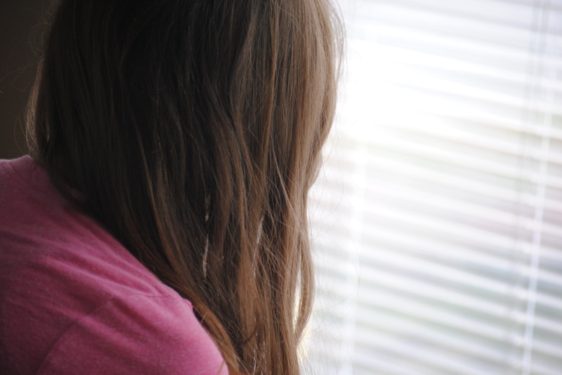 facing, day, casual clothing, women, comfortable, hairstyle, depression - sadness, long hair, portrait, joy, window, wearing, females, house, indoors, 4K