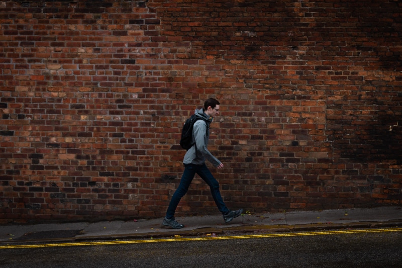 uphill, urban Scene, male, young Adult, copy Space, backgrounds, street, males, men, man, guy, city Life, road, brick, travel, 2K, city, roadside