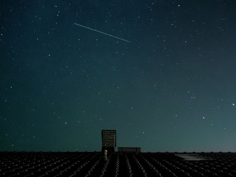nighttime, no people, scenics - nature, 4K, science, stars, star field, building exterior, rooftop, infinity, star, evening, gray, architecture, scenics