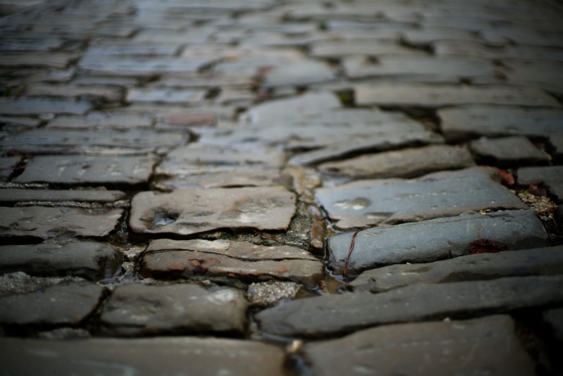 footpath, backgrounds, floor, damaged, rainy season, selective focus, textured, weathered, concrete, pattern, outdoors, cobblestone, old, deterioration
