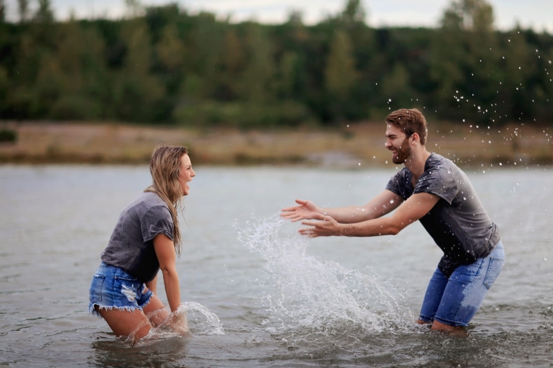 family, real people, water, togetherness, facial expression, lake, happy, woman, men, day, nature, emotion, outdoors, love, positive emotion, together