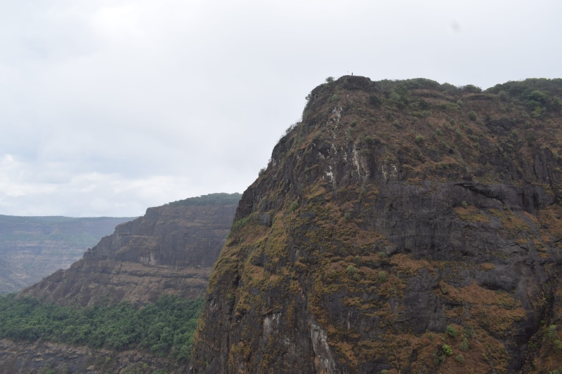 eroded, outdoors, non-urban scene, mountain, india, sky, rock formation, trees, rocky mountains, kalavantin durg, mountain peak, forest, day, tranquil scene
