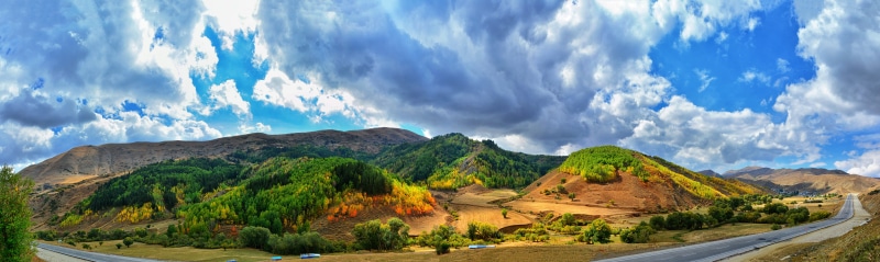 sky, rural, garden, hill, environment, beautiful, imposing, natural turkey, mountain, 3000, summer, green, ispir, plant, travel, cloudscape, sunny, unbelievable
