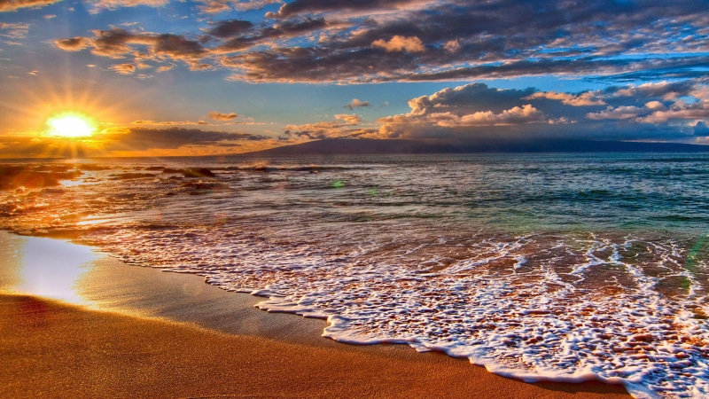 paradise, horizon, island, cloud, ocean, turquoise, nature, travel, landscape, sunset, tranquil, vacation, shore, water, coastline, holiday, seashore, sunny