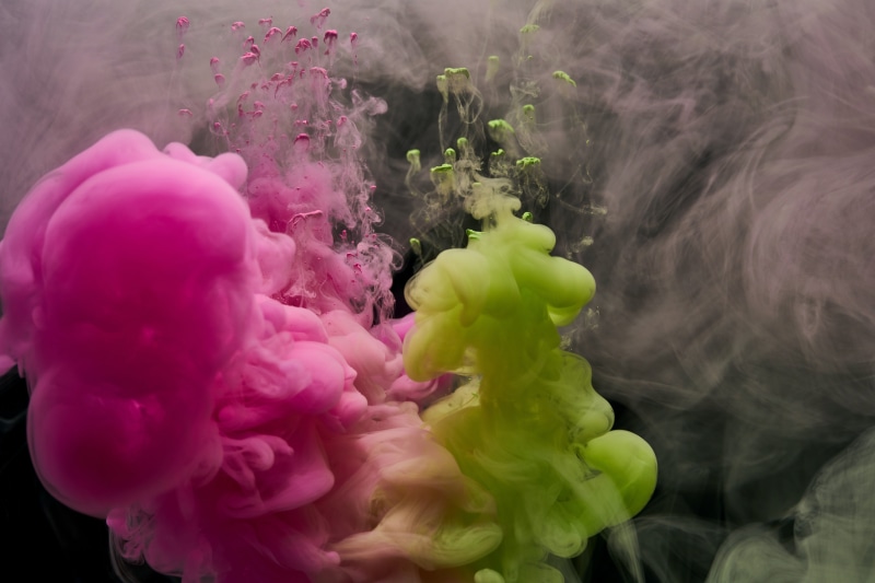 indoors, food, fragility, no people, creativity, vegetable, vulnerability, growth, 8K, softness, smoke, cloud, paint, drop, green, ink, design, nature