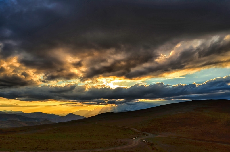 silhouette, orange, grass, yellow, solar, background, high, mountains, black sea, beauty in nature, beautiful, season, day, summer, storm cloud, road, kaçkars