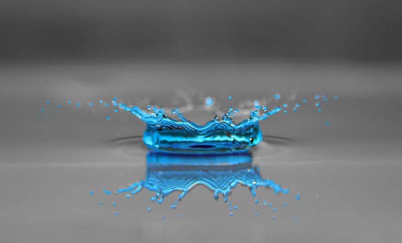 splashing, structure, water crown, drop of water, water splashes, gray background, turquoise colored, sparkle, refreshment, abstract, purity, mirroring