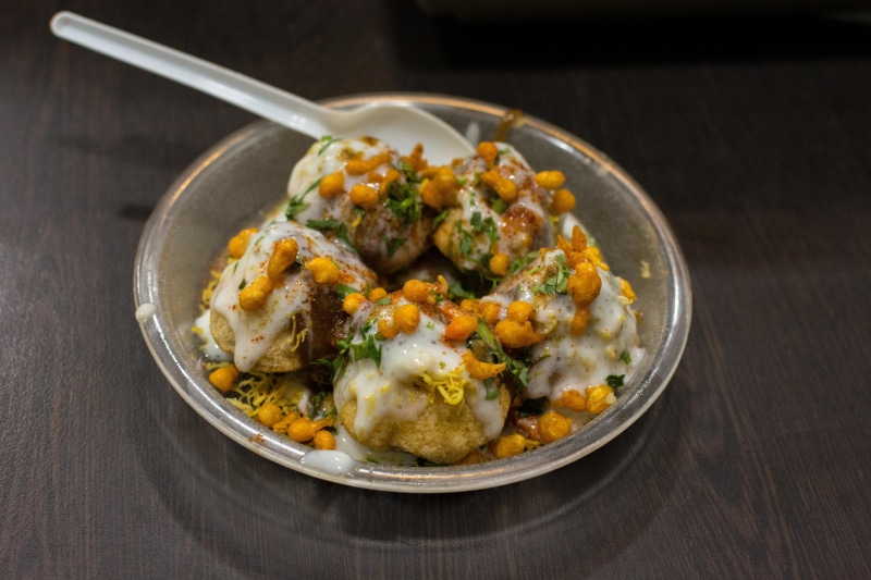 freshness, kitchen utensil, street, chana, papdi, snack, meal, meat, 5K, wellbeing, ready-to-eat, dinner, bowl, fried, india, eating utensil, healthy eating