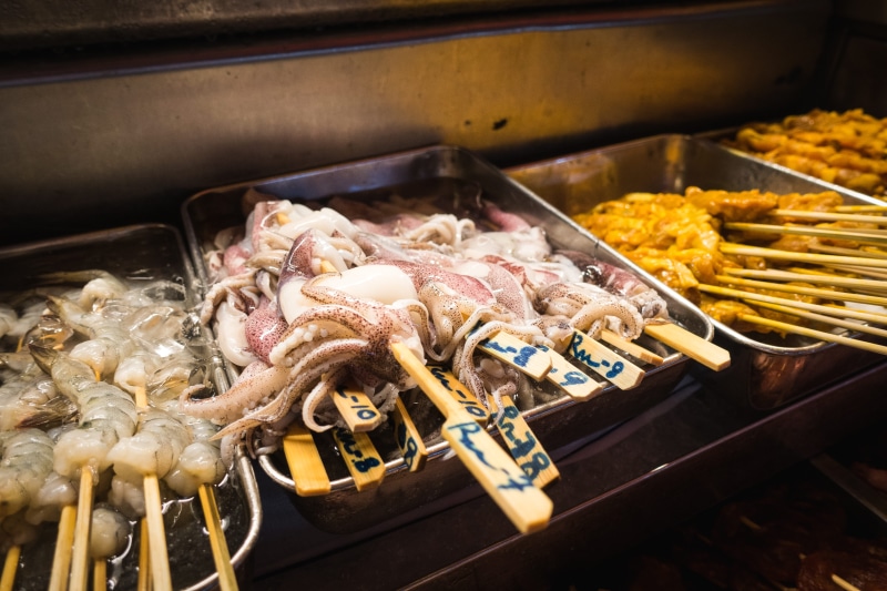 healthy eating, abundance, pot, asian, restaurant, Malaysia, street food, 5K, grilled, cooking, crustacean, wellbeing, for sale, freshness, gourmet, container
