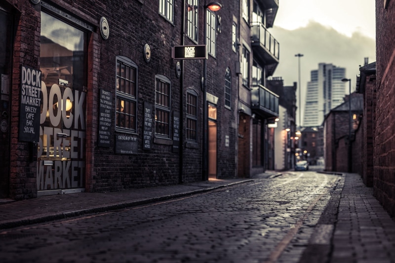 alley, nature, row house, architecture, the way forward, city, residential district, street, 720P, building, day, footpath, no people, direction, dock street market