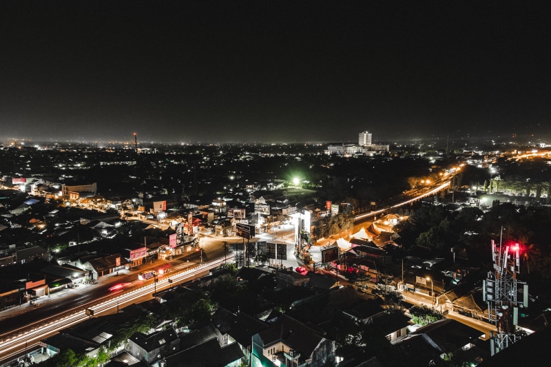 illuminated, modern, cityscape, urban photography, building, office building exterior, nature, crowd, indonesia, indoluxe hotel jogjakarta, crowded, landscape
