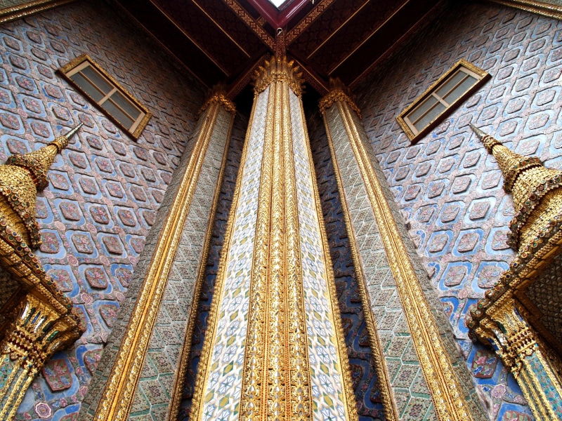 art, 2K, pray, ethnicity, golden, religion, tourist, famous, architecture, palace, bangkok, low angle view, art and craft, old, emerald, travel, thai