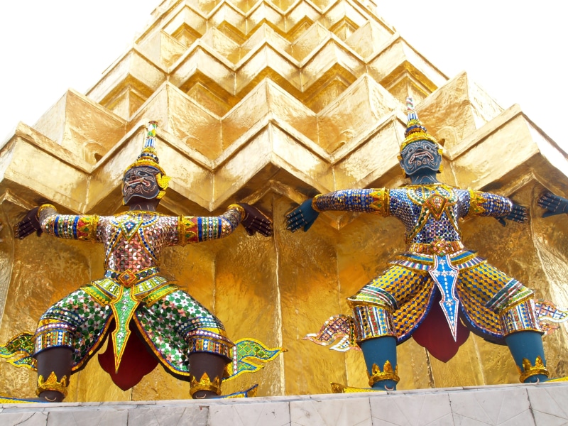 Bangkok, spirituality, gold, tourist, pray, famous, buddhism, east, Buddha, monastery, Grand, belief, full length, representation, tower, historic, thailand