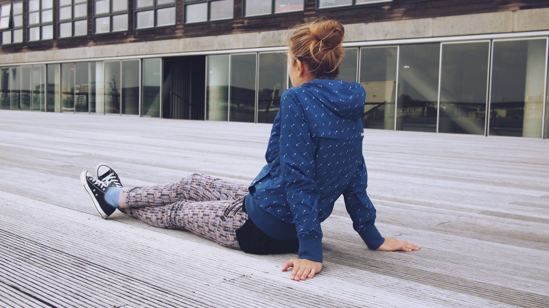 teen, youth, full length, style, floor, day, sitting, 4K, lifestyle, windows, teenager, leisure, warm clothing, jacket, casual clothing, person, teenage