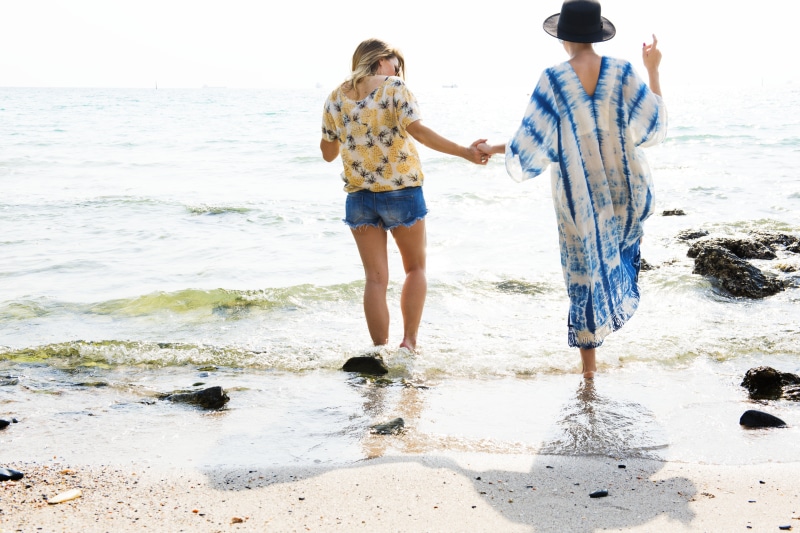 peace, walking, beautiful, young, heterosexual couple, bonding, activity, beach, love, chill, rear view, togetherness, water, full length, fresh, serene