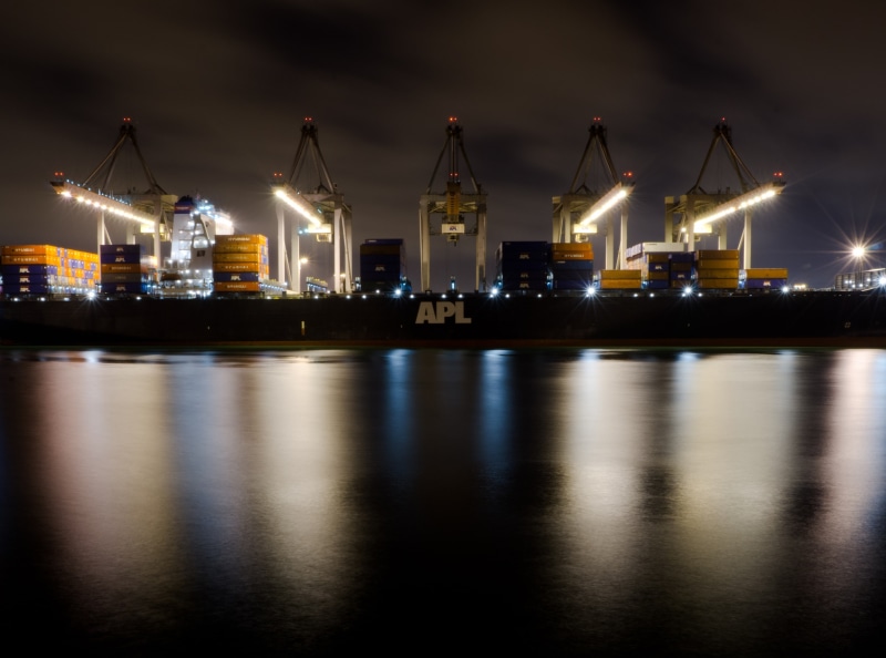 Angeles, almost, gray, commercial dock, unitedstates, five, aplterminal, cargo container, California, outdoors, Night, portoflosangeles, Motors, container