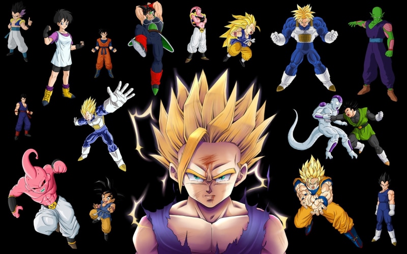 x, goku, vegeta, Buu, 1080P, art, videl, son, frieza, z, freezer, piccolo, hd, ball, dragonball, dragon, gohan, anime