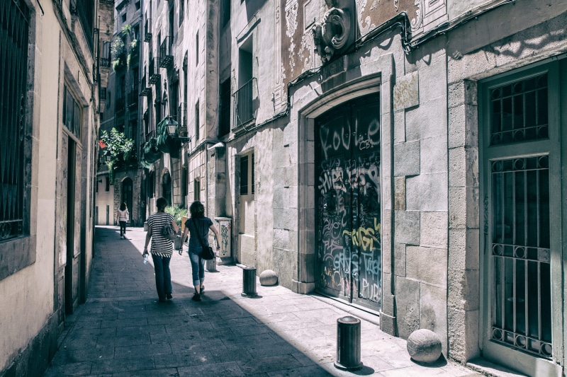 Spain, building Exterior, urban Scene, leisure activity, full length, europe, gothic, italy, walking, Barcelona, the way forward, adult, Gothic Quarter