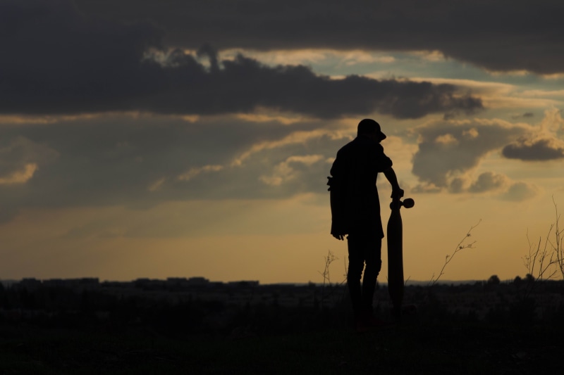 board, leg, one person, dynamic, man, sun, modern, skating, young, real people, nature, photographer, silhouette, sunlight, full length, scenics - nature