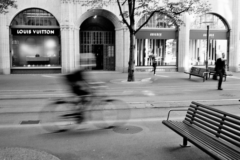 Zurich, T2, street, tog, Scout, Ilford, Ric, Portrait, Snap, prime lens, Candid, man, Grain, people, bike, black And White, 35mm Film, road, Creative Commons
