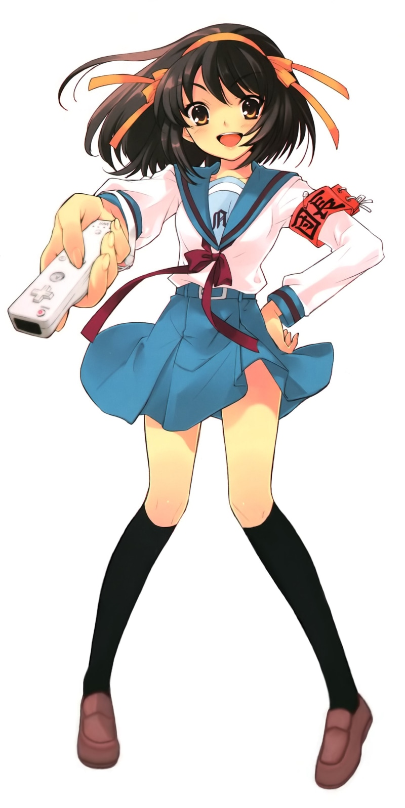 full length, adult, human arm, fashion, emotion, anime, The Melancholy of Haruhi Suzumiya, one person, women, teenager, hip hop, cartoon, lifestyles, white background