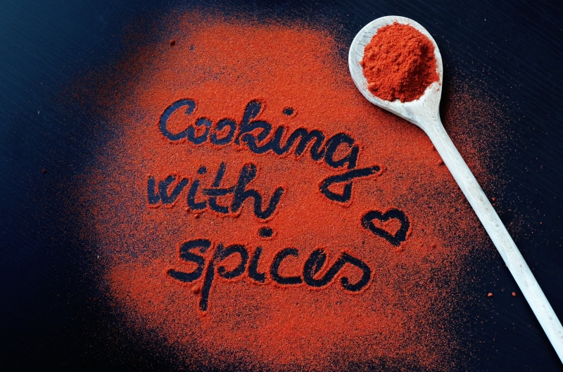 cooking, handwritten, 4K, close-up, high angle view, freshness, sign, spices, no people, cayenne pepper, communication, spice, powder, chili, pepper, craft
