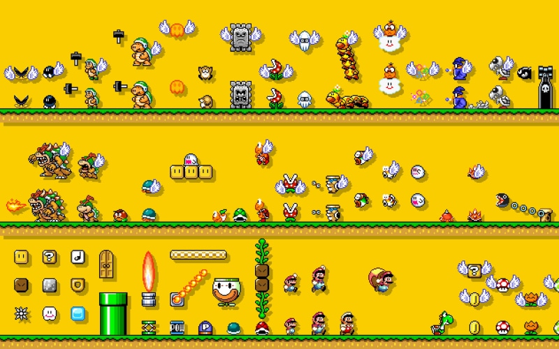 4K, retro games, Nintendo Entertainment System, Mario Bros., simple background, video games, Super Mario Bros.