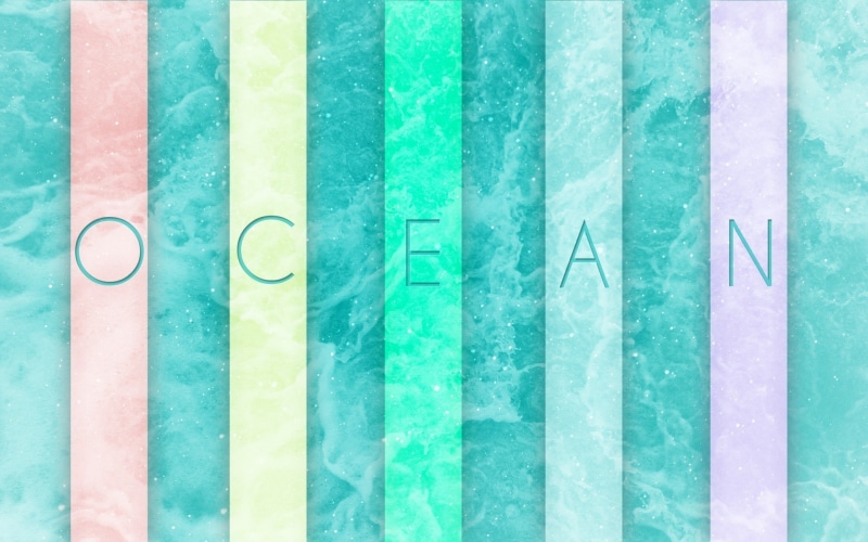 typography, turquoise, yellow, 1080P, green, digital art, colorful, turquoise background