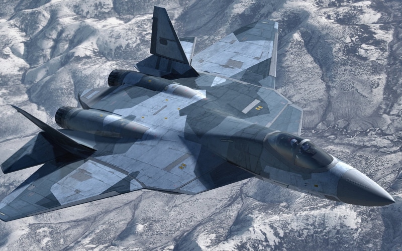 Jet Fighters, nature, technology, rock formation, sunny, high angle view, outdoors, security, 1080P, rock, no people, airplane, military, solid, Sukhoi Su-57