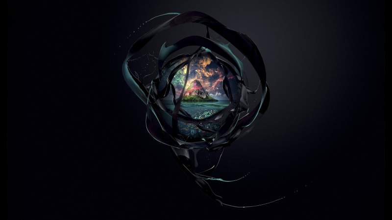 illuminated, blue, shiny, studio shot, abstract, single Object, dark, electricity, glass, crystal ball, isolated, shape, black background, technology, backgrounds