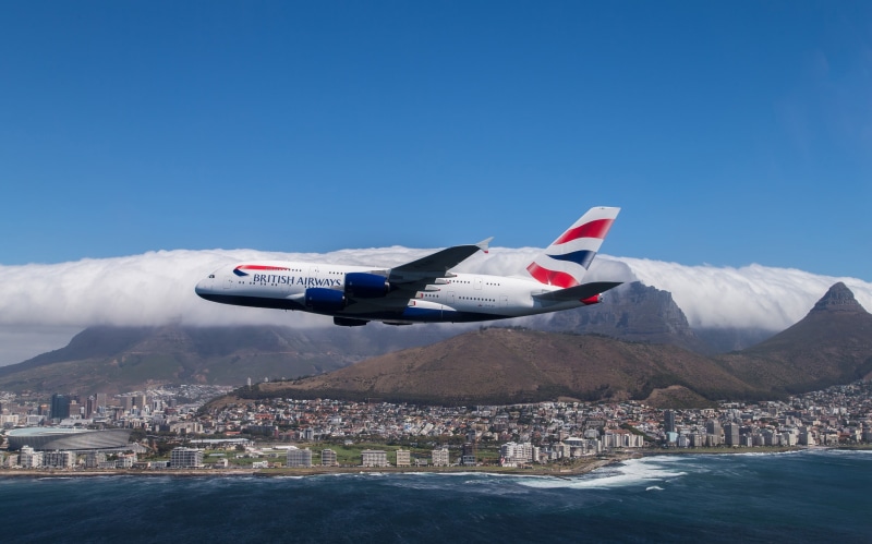 Cape Town, airplane, A380, aircraft, 1080P, Airbus A-380-861, city, Airbus