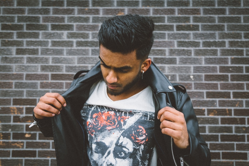 standing, wall, Anarchy, concrete, young men, outdoors, 5K, beside, jacket, leather jacket, leather, guy, man, real people, only men, portrait, young Adult