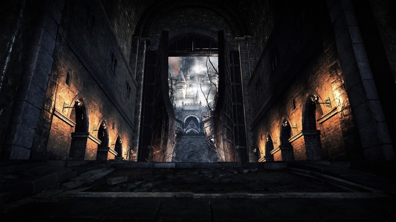 the way forward, illuminated, video games, abandoned, old, built structure, architecture, religion, direction, Dark Souls, night, 2K, history, lighting equipment