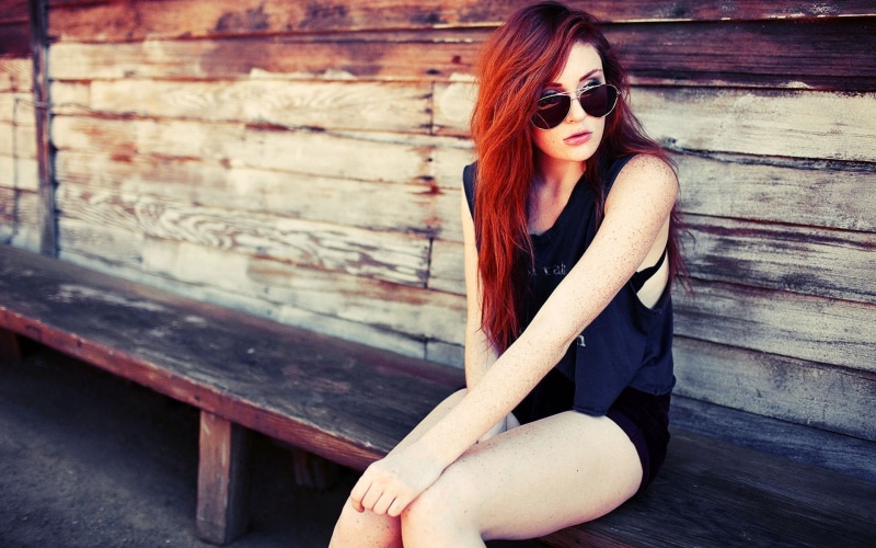 Fashion, Chair, Hair, Sit, 1080P, Red, Girl
