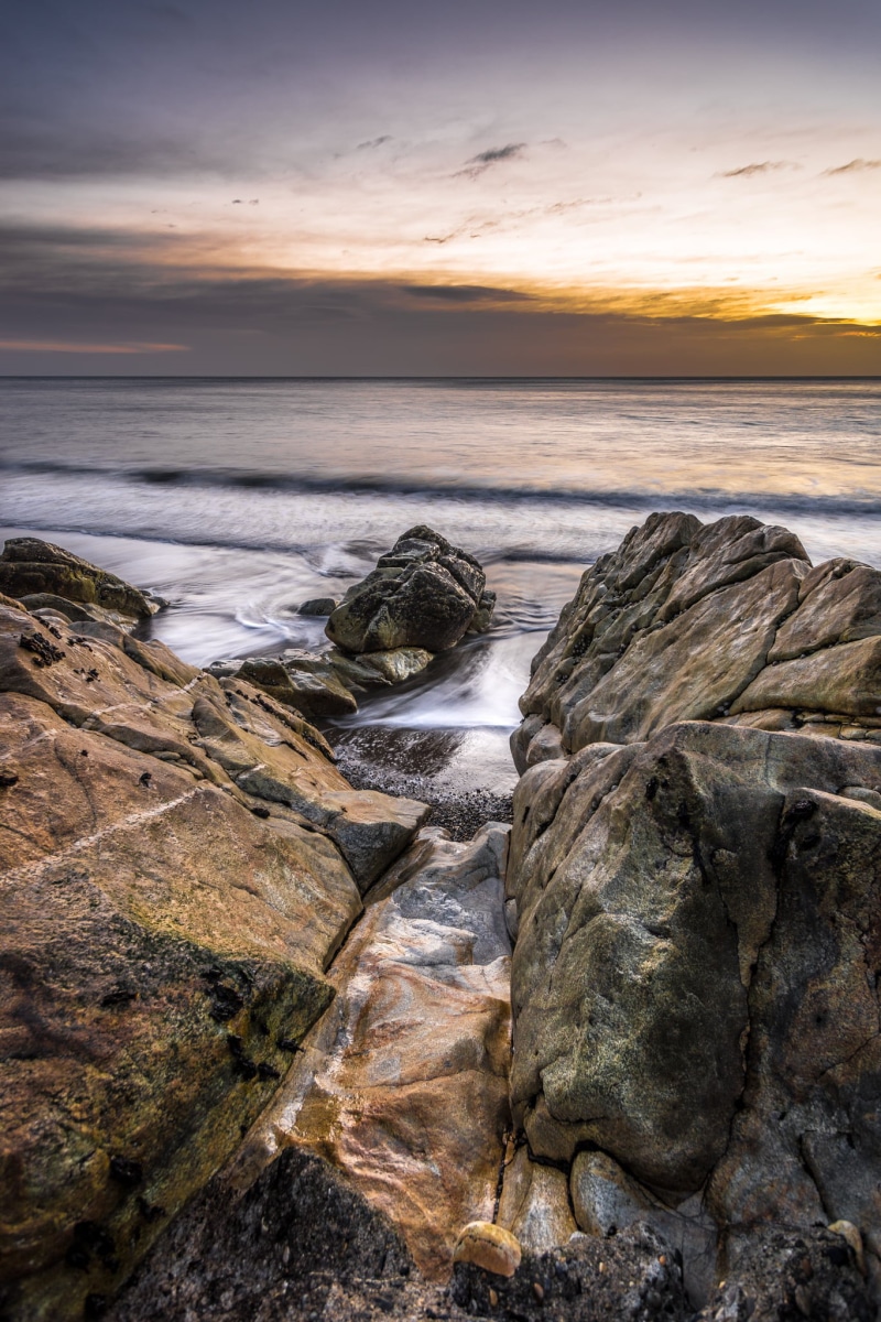 sea, brown, 1080P, Dublin, orange, clouds, dawn, travel, photography, water, rock - Object, long exposure, scenics, europe, sony a7, photo, coastline