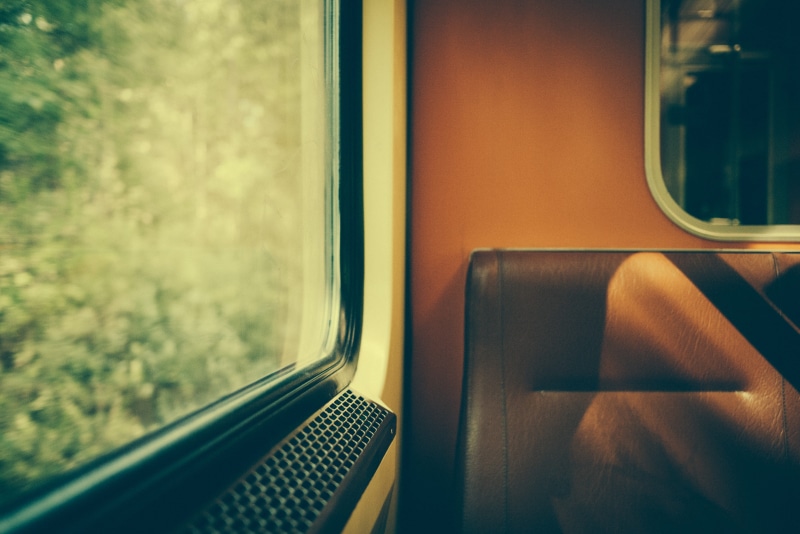 passenger train, empty, journey, absence, train, seat, rail transportation, railroad car, land vehicle, landscape, window, train - vehicle, speed, vehicle seat