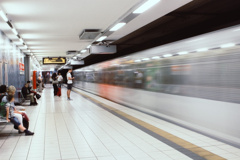 inside, bike park place, central station, metal, holmen, underground tunnel, women, sky, pipes, railroad station, architecture, indoors, motion, roof, passenger