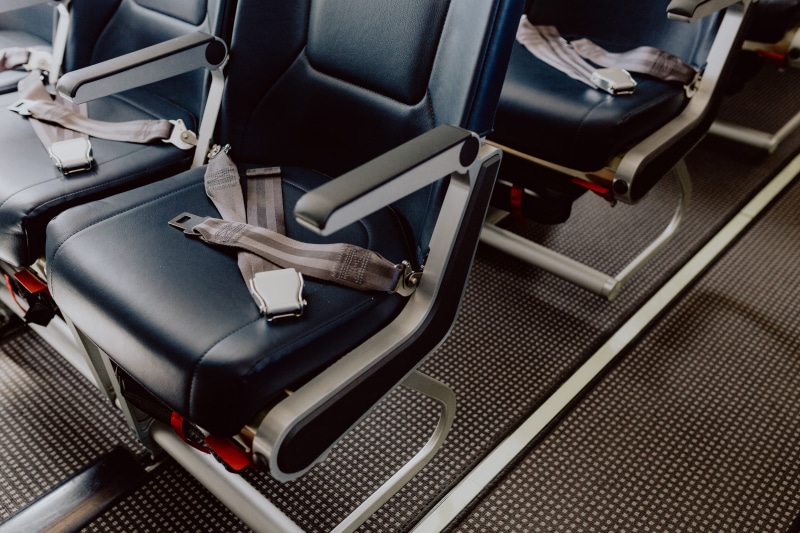 aircraft, travel, transport, chair, silver colored, close-up, technology, passenger, high angle view, airplane, transportation, land vehicle, indoors, journey