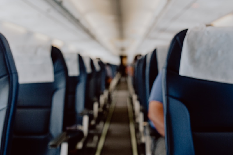 aircraft, unrecognizable person, mode of transportation, vehicle seat, passenger cabin, 5K, travel, airplane, interior, journey, passenger, seat, air vehicle