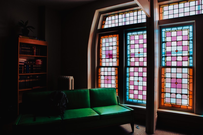 home interior, building, glass, luxury, furniture, shelf, dark, leather, indoors, bookshelf, 5K, couch, home showcase interior, light, architecture, inside