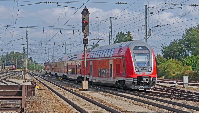 travel, transport system, track, db, day, electricity, cable, sky, regional-express, regional traffic, railway, passenger train, railroad station platform