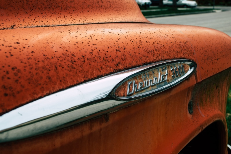 chrome, orange, transportation system, classic, transportation, close -up, motor vehicle, vehicle, chevrolet, windshield, old, closeup, obsolete, retro