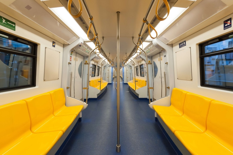 subway train, public transportation, travel, metro, illuminated, contemporary, inside, luxury, train - vehicle, architecture, modern, locomotive, train interior