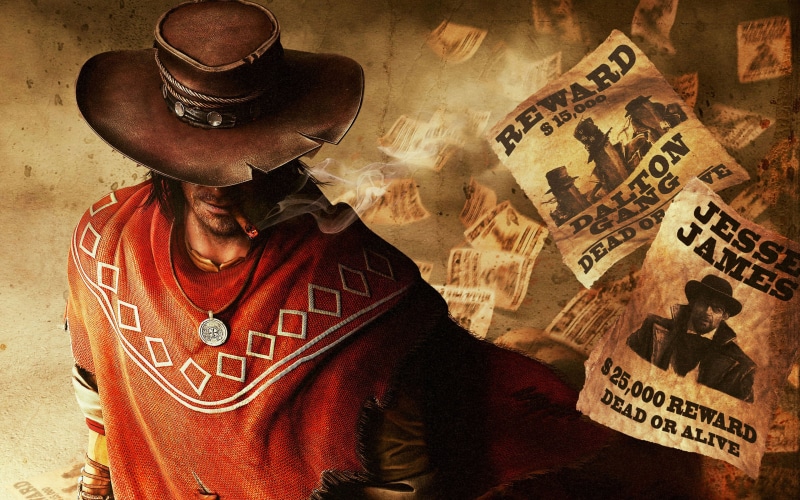 medallion, dead, business, old-fashioned, cigar, red, redemption, western script, young adult, the bandits, text, men, lifestyles, one Person, wild West