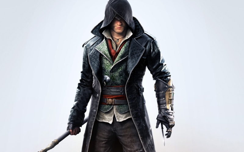 Jacob Fry, Assassins Creed, Cane, black Color, standing, Medallion, Syndicate, lifestyles, clothing, leather, danger, caucasian Ethnicity, men, Blade, holding
