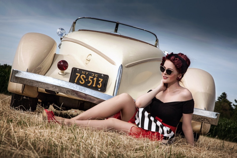 machine, pin-up, glasses, 1080P, Charlotte, retro, girl
