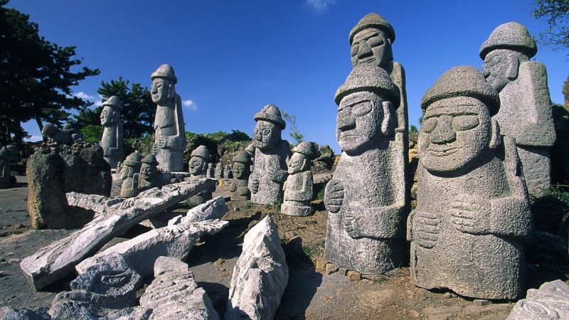 jeju, craft, island, art and craft, the past, representation, day, travel, sunlight, built structure, tourism, solid, sky, nature, ancient civilization