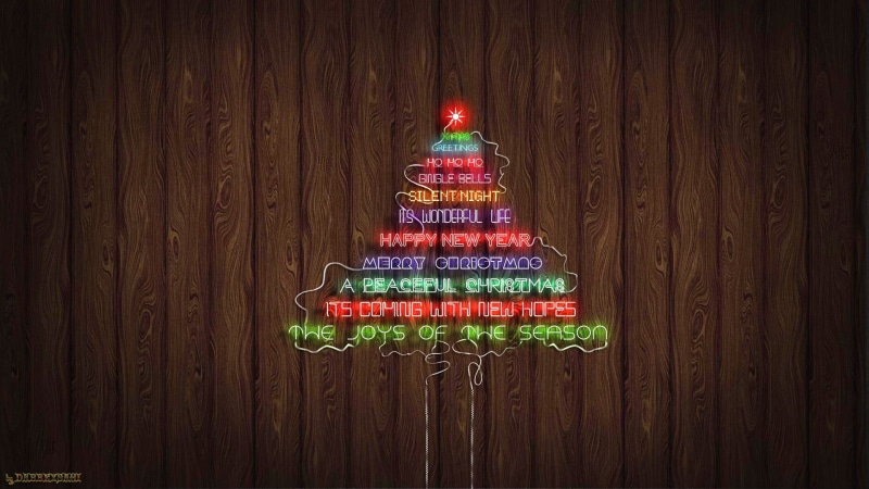 western script, christmas lights, 1080P, light, christmas decoration, wood - material, no people, Christmas ornaments , holiday, celebration, signage