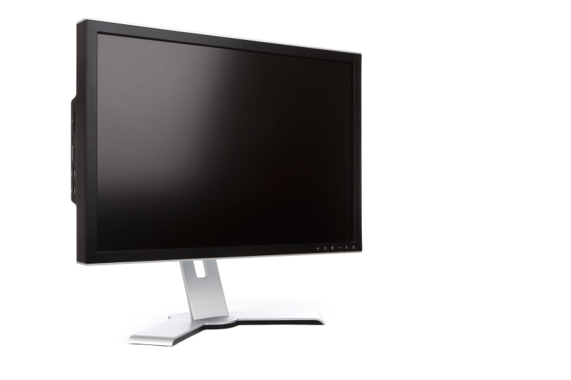 electronics, visual, no People, office, single Object, black Color, isolated On White, flat Screen, communication, computer Monitor, flat, television, liquid-Crystal Display